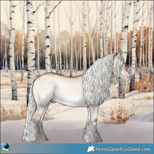 Horse Color:Gold Champagne Onyx Mushroom Rabicano 