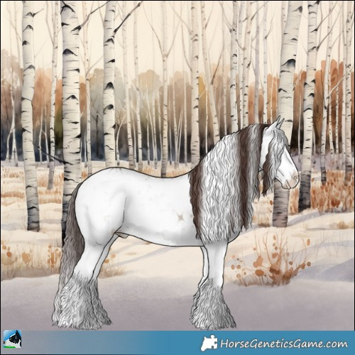 Horse Color:Classic Champagne Ice Dun Mushroom Sabino Rabicano 