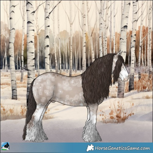 Horse Color:Classic Champagne Ice Dun Mushroom Sabino 