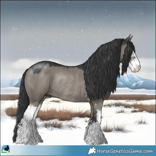 Horse Color:Grullo Mushroom Sabino Rabicano 