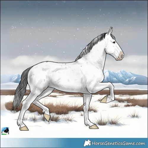 Horse Color:Brown Dun Mushroom Sabino Splash Rabicano 