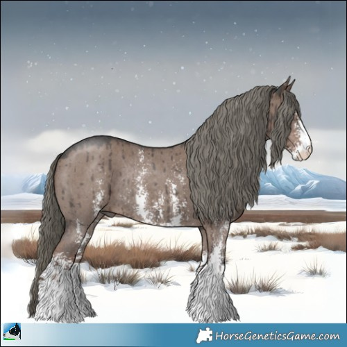 Horse Color:Liver Red Dun Mushroom Sabino Rabicano Brindle 