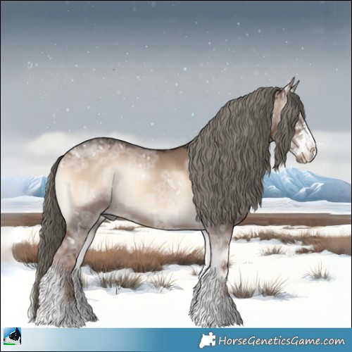 Horse Color:Liver Red Dun Ice Onyx Mushroom Sabino Rabicano 