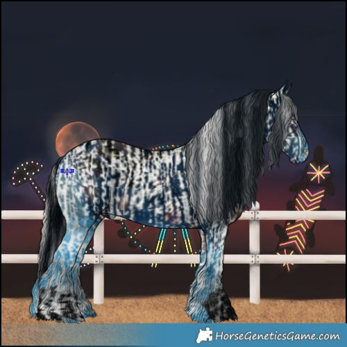 Horse Color:Silver Buckskin Ice Dun Tobiano Varnish  and ERROR: UNKNOWN ANOMALY