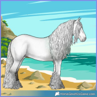 Horse Color:Gray Silver Bay Dun Tobiano Varnish Brindle 
