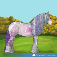 Horse Color:Watercolor White Spotted Liver Red Dun Onyx  and Watercolor White Spotted Liver Red Dun Brindle 