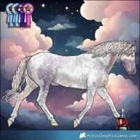 Horse Color:Watercolor White Spotted Cremello Dun Tobiano Rabicano and Watercolor White Spotted Chocolate Palomino Tobiano Rabicano