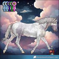 Horse Color:Watercolor White Spotted Cremello Dun Tobiano Rabicano  and Watercolor White Spotted Chocolate Palomino Tobiano Rabicano 