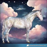 Horse Color:Watercolor Silver Brown Onyx Tobiano Appaloosa  and Gray Watercolor Silver Buckskin Onyx Tobiano Appaloosa 