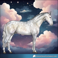 Horse Color:Watercolor Silver Brown Onyx Tobiano Appaloosa  and Gray Watercolor Silver Buckskin Onyx Tobiano Appaloosa 