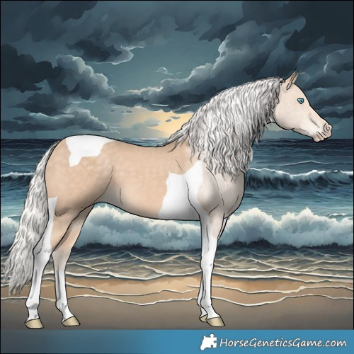 Horse Color:Silver Perlino Tobiano 