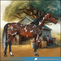 Horse Color:White Spotted Bay 