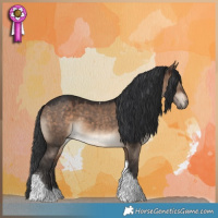 Horse Color:Brown Dun Tobiano 