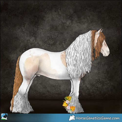 Horse Color:Red Onyx Ice Pearl Tobiano Rabicano 