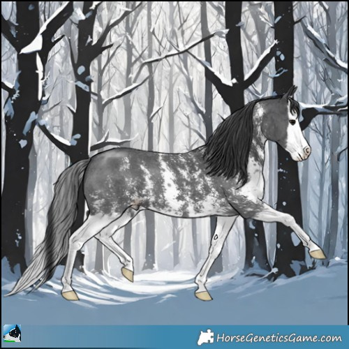 Horse Color:Black Mushroom Sabino Splash 