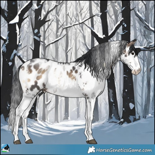 Horse Color:White Spotted Brown Ice Onyx Sabino Appaloosa 