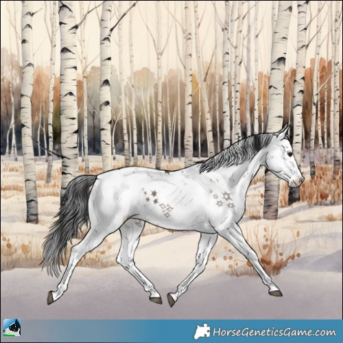 Horse Color:Brown Dun Sabino Rabicano 