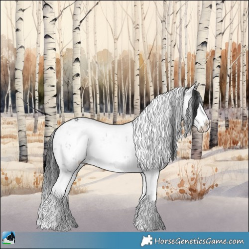 Horse Color:Grullo Ice Mushroom Sabino Splash Rabicano Brindle 