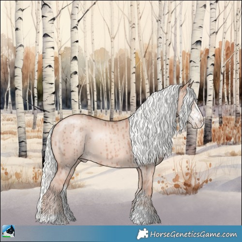 Horse Color:Gold Champagne Dun Mushroom Sabino Brindle 