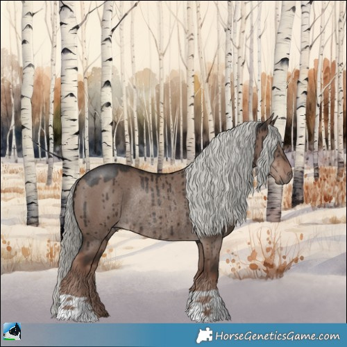 Horse Color:Liver Red Dun Mushroom Rabicano Brindle 