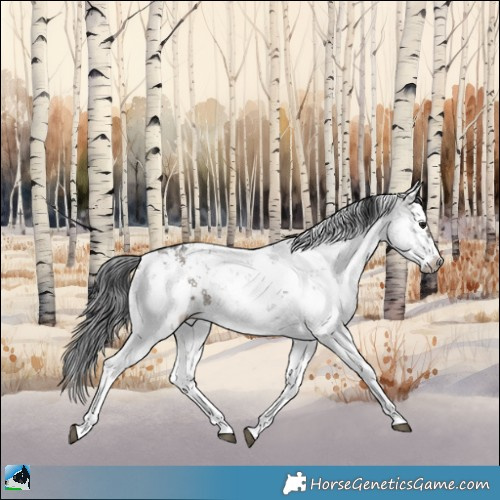 Horse Color:Grullo Ice Mushroom Sabino Rabicano 
