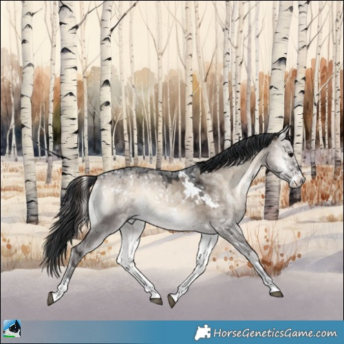 Horse Color:White Spotted Brown Ice Onyx Mushroom Sabino Rabicano 
