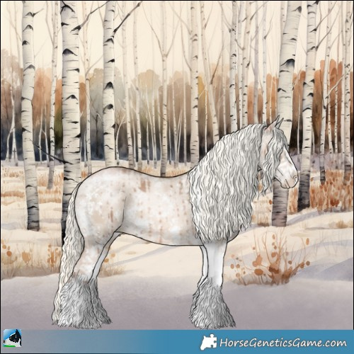 Horse Color:Liver Red Dun Ice Pearl Mushroom Sabino Brindle 
