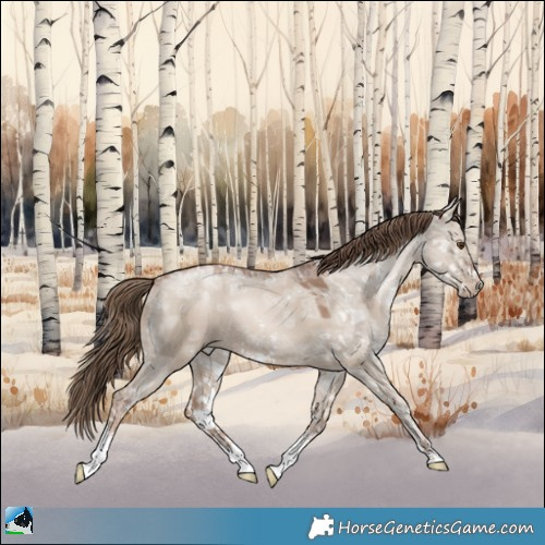 Horse Color:Grullo Ice Pearl Mushroom Sabino 