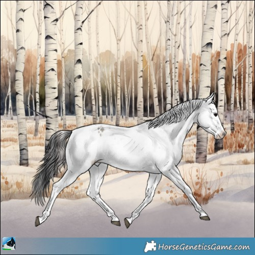 Horse Color:Grullo Ice Onyx Mushroom Sabino Rabicano Brindle 