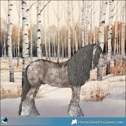 Horse Color:Liver Red Dun Ice Mushroom Rabicano Brindle 