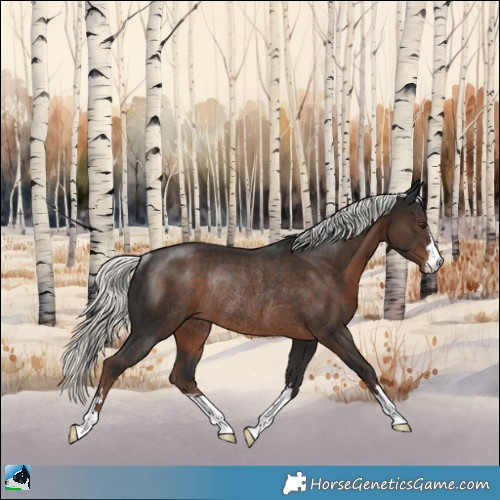 Horse Color:Liver Chestnut Mushroom Rabicano 