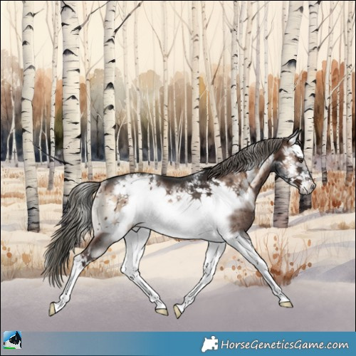 Horse Color:Liver Red Onyx Mushroom Sabino Splash Frame Rabicano 