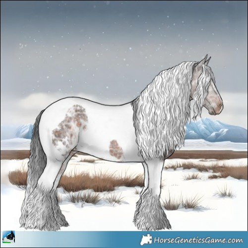 Horse Color:White Spotted Brown Ice Tobiano Rabicano 