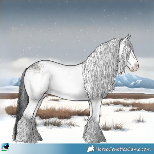 Horse Color:White Spotted Brown Ice Onyx Sabino Rabicano 