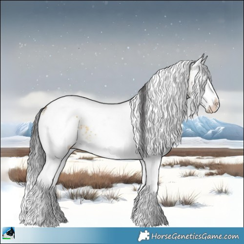 Horse Color:White Spotted Buckskin Onyx Splash Tobiano 