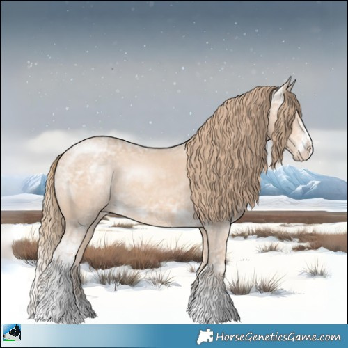 Horse Color:Perlino Ice Sabino Rabicano 