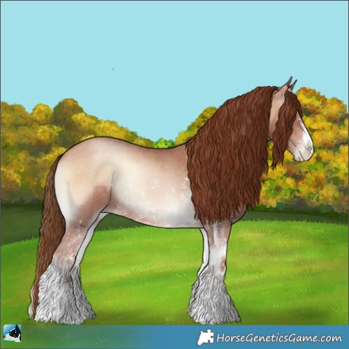Horse Color:Brown Pearl Onyx Sabino Rabicano 
