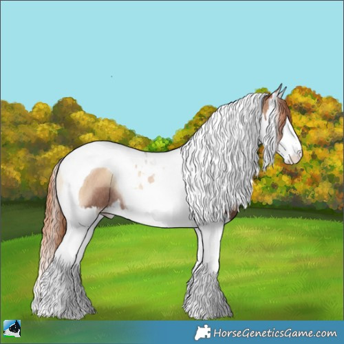 Horse Color:Liver Red Onyx Pearl Splash Tobiano Rabicano 