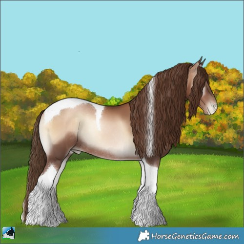 Horse Color:Liver Red Onyx Pearl Tobiano Rabicano 