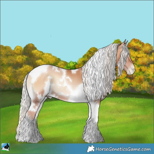Horse Color:White Spotted Silver Blue Onyx Pearl Tobiano 