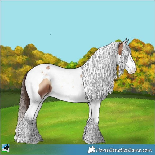 Horse Color:Brown Pearl Onyx Splash Tobiano 