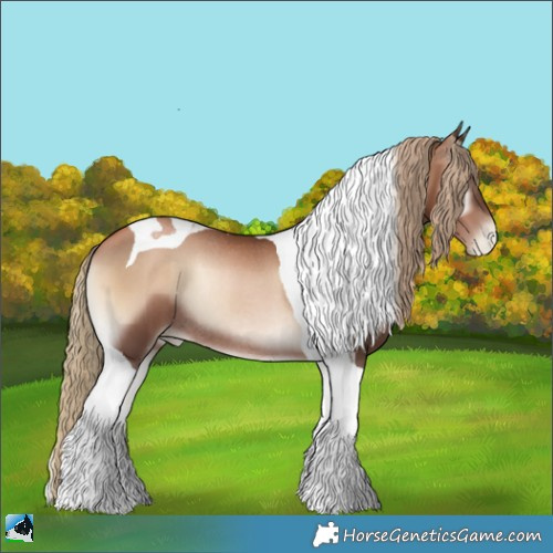 Horse Color:Liver Red Onyx Pearl Tobiano Rabicano 