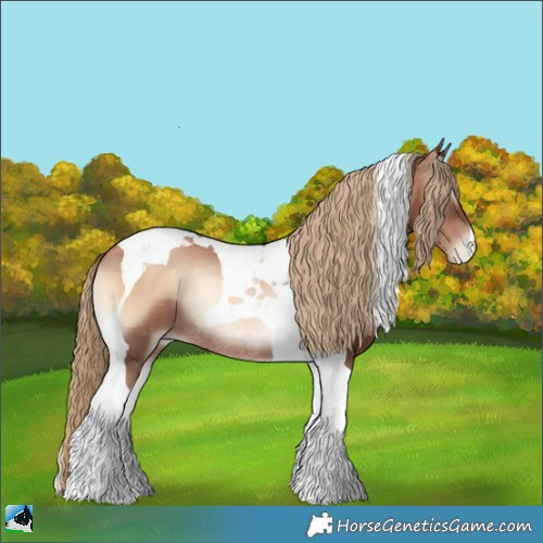 Horse Color:Liver Red Onyx Pearl Tobiano Rabicano 