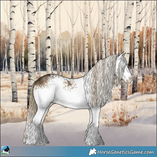 Horse Color:White Spotted Chocolate Palomino Ice Onyx Rabicano 