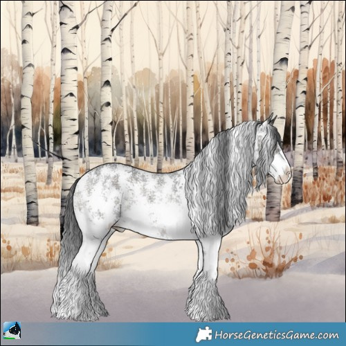 Horse Color:Blue Onyx Ice Sabino Rabicano 