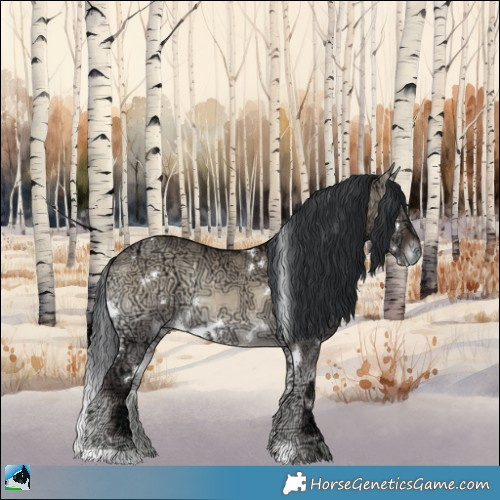 Horse Color:White Spotted Brown Ice Onyx 