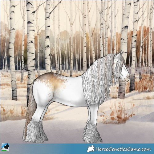 Horse Color:White Spotted Chocolate Palomino Onyx Rabicano 