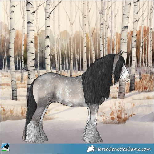 Horse Color:Blue Onyx Sabino Rabicano 