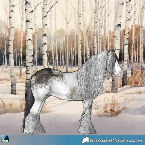 Horse Color:White Spotted Smoky Blue Onyx Ice Sabino Rabicano 