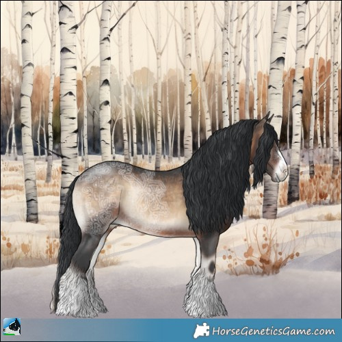 Horse Color:Brown Ice Onyx Rabicano 